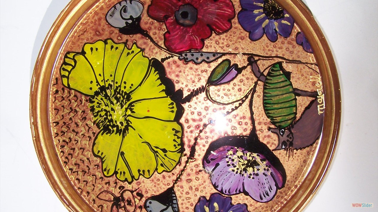 assiette fleurs