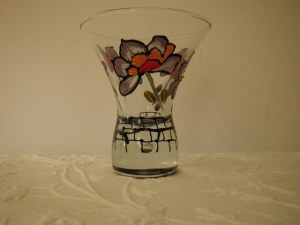 Verrine peinte fleur