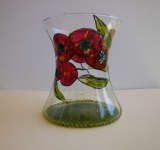 Vase peint coquelicot