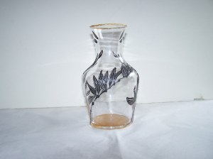 Vase/Pichet en verre peint 1 litre